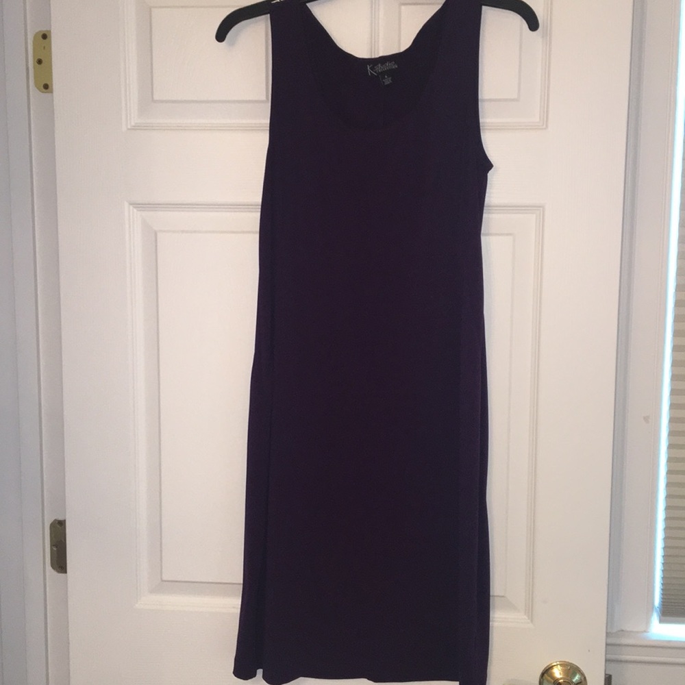 Plum color sleeveless dress